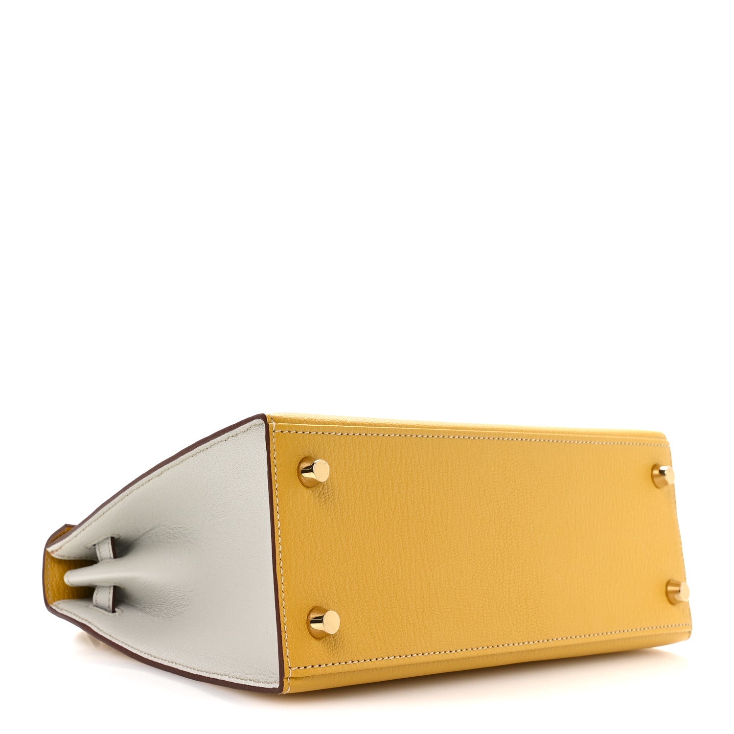 エルメス ケリー 25 HSS パーソナルオーダー 外縫い Jaune Ambre Bleu Glacier シェーブルミゾール シャンパンゴールド金具 HERMES KELLY 25 HSS PERSONAL ORDER SELLIER JAUNE AMBRE BLEU GLACIER CHEVRE MYSORE BRUSHED GOLD HARDWARE