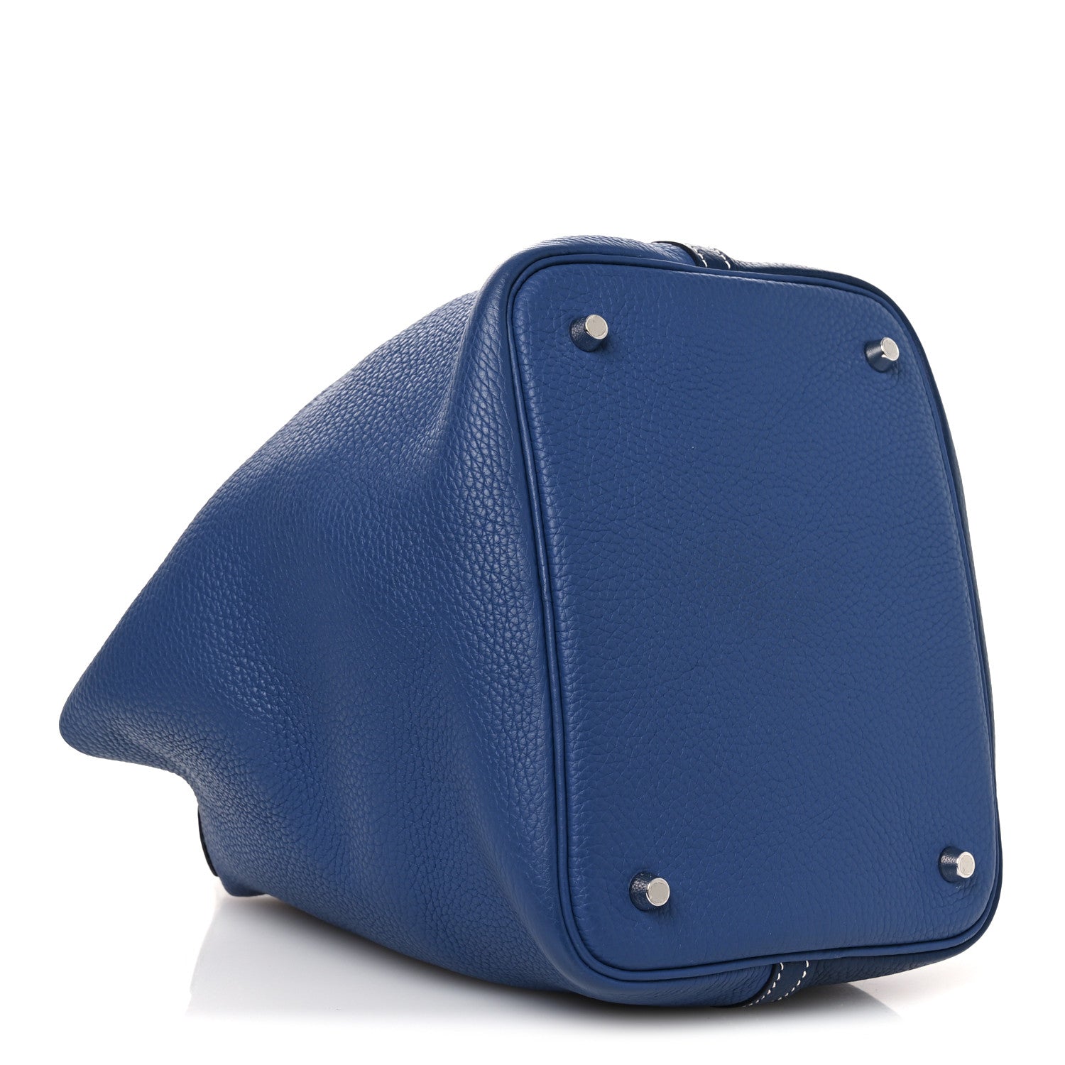 HERMES PICOTIN LOCK MM 22 BLEU SAPHIR BLEU BRIGHTON TAURILLON CLEMENCE SILVER HARDWARE