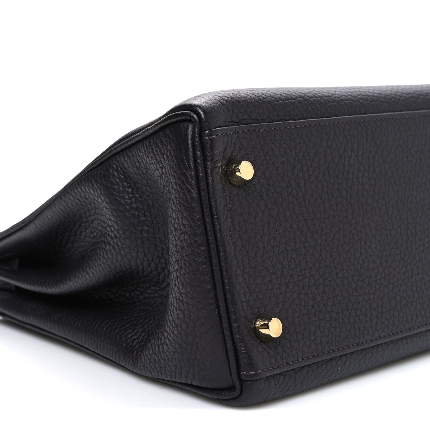 HERMES KELLY 32 RETOURNE RAISIN PRUNOIR TOGO GOLD HARDWARE