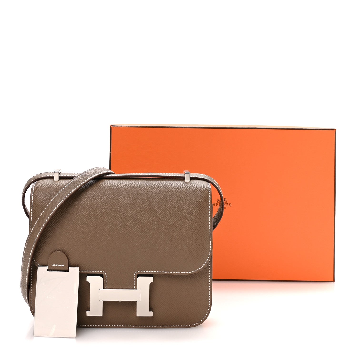 エルメス ミニコンスタンス 18 Etoupe エプソン シルバー金具 HERMES MINI CONSTANCE 18 ETOUPE EPSOM SILVER HARDWARE