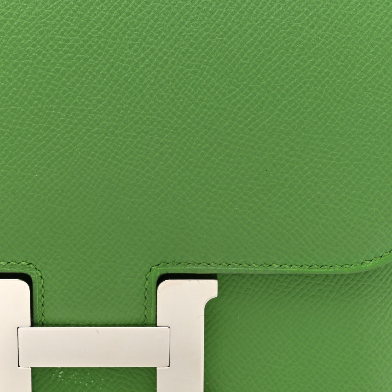 HERMES MINI CONSTANCE 18 VERT YUCCA EPSOM SILVER HARDWARE