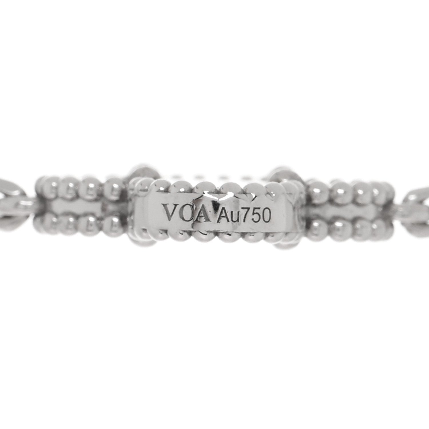 ヴァンクリーフ&アーペル ヴィンテージアルハンブラ 10モチーフ ネックレス マザーオブパール 18K ホワイトゴールド VAN CLEEF & ARPELS VINTAGE ALHAMBRA 10 MOTIFS NECKLACE MOTHER OF PEARL 18K WHITE GOLD
