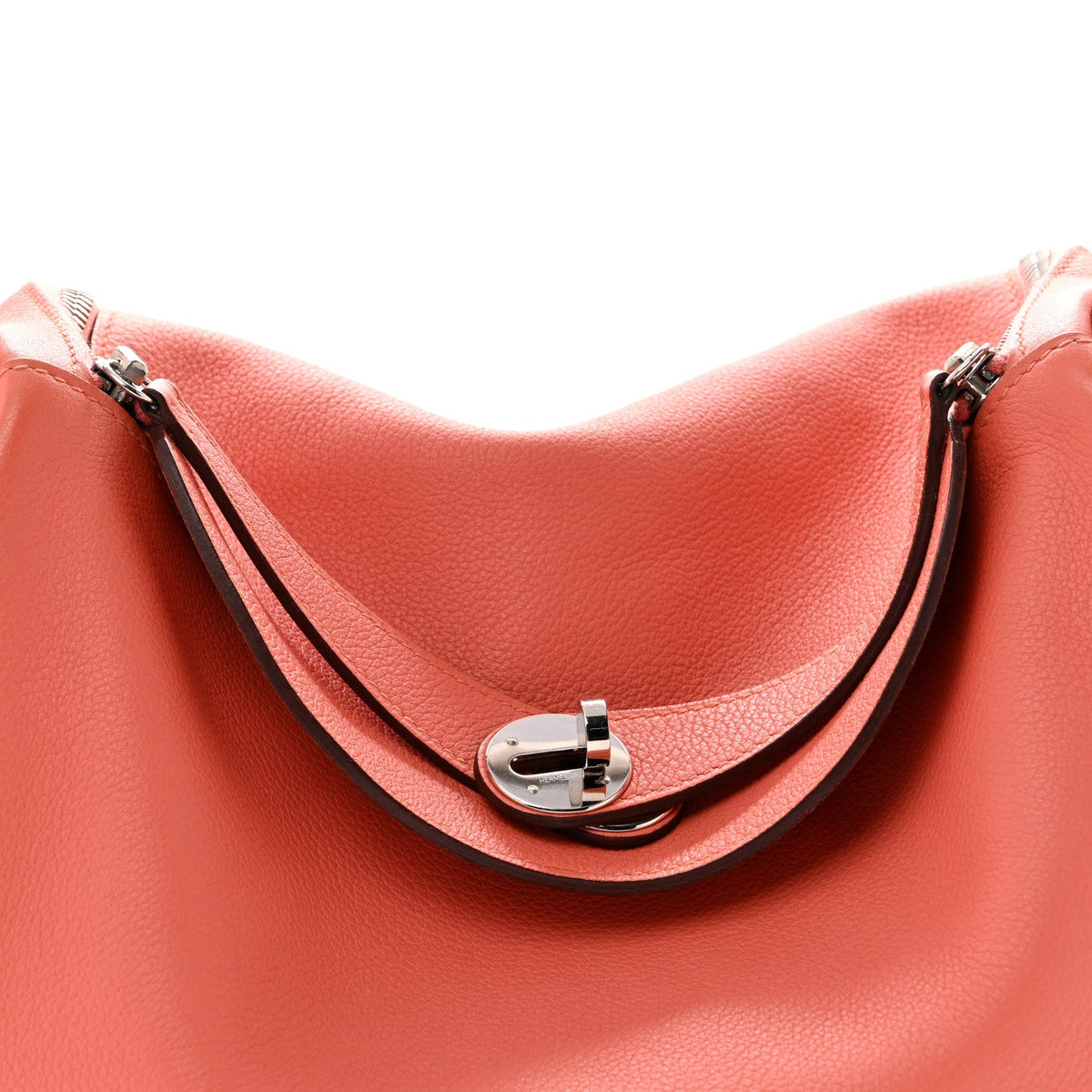 Hermès Lindy 30 Flamingo Evercolor Silver Hardware