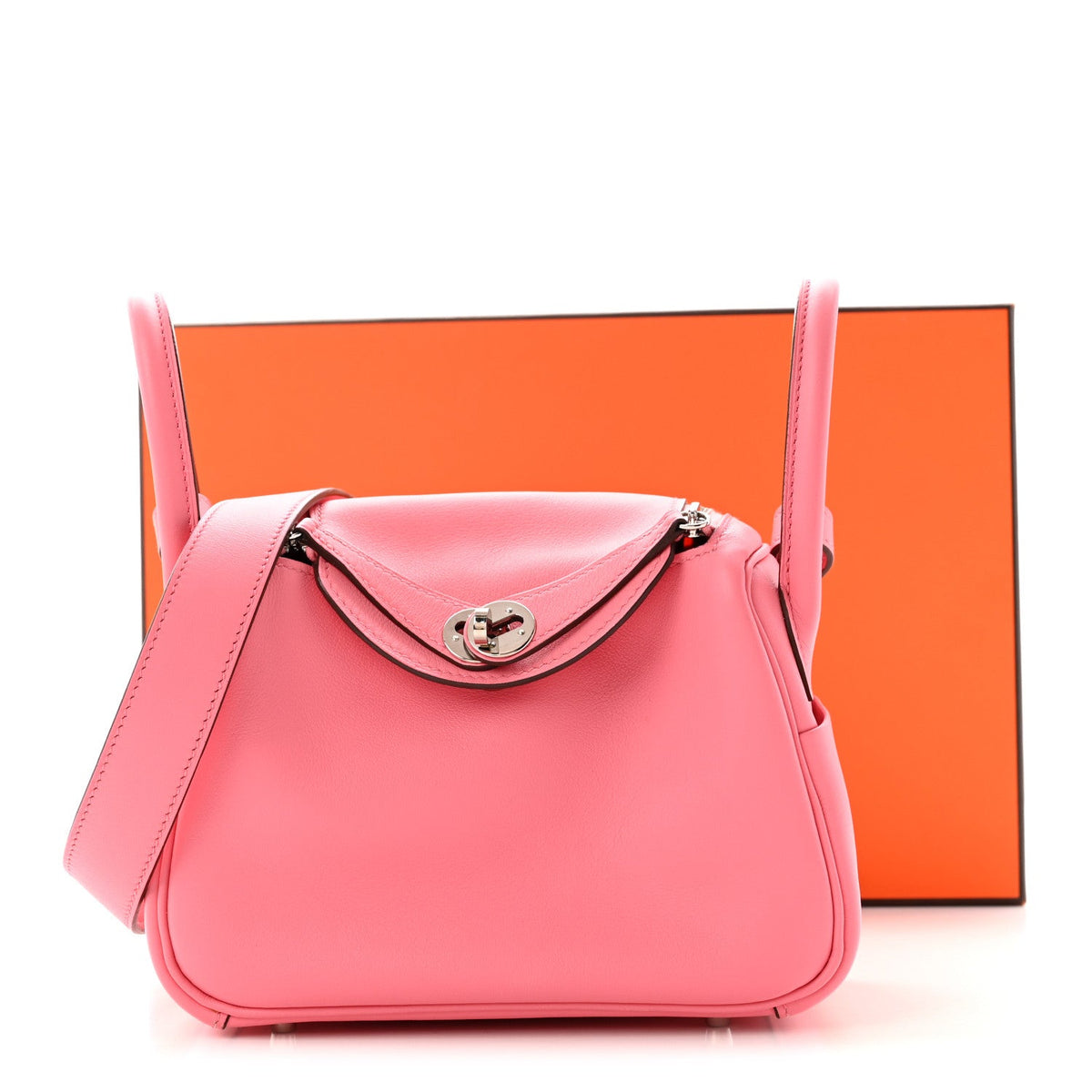Hermès Lindy 20 Rose Ete Swift Silver Hardware