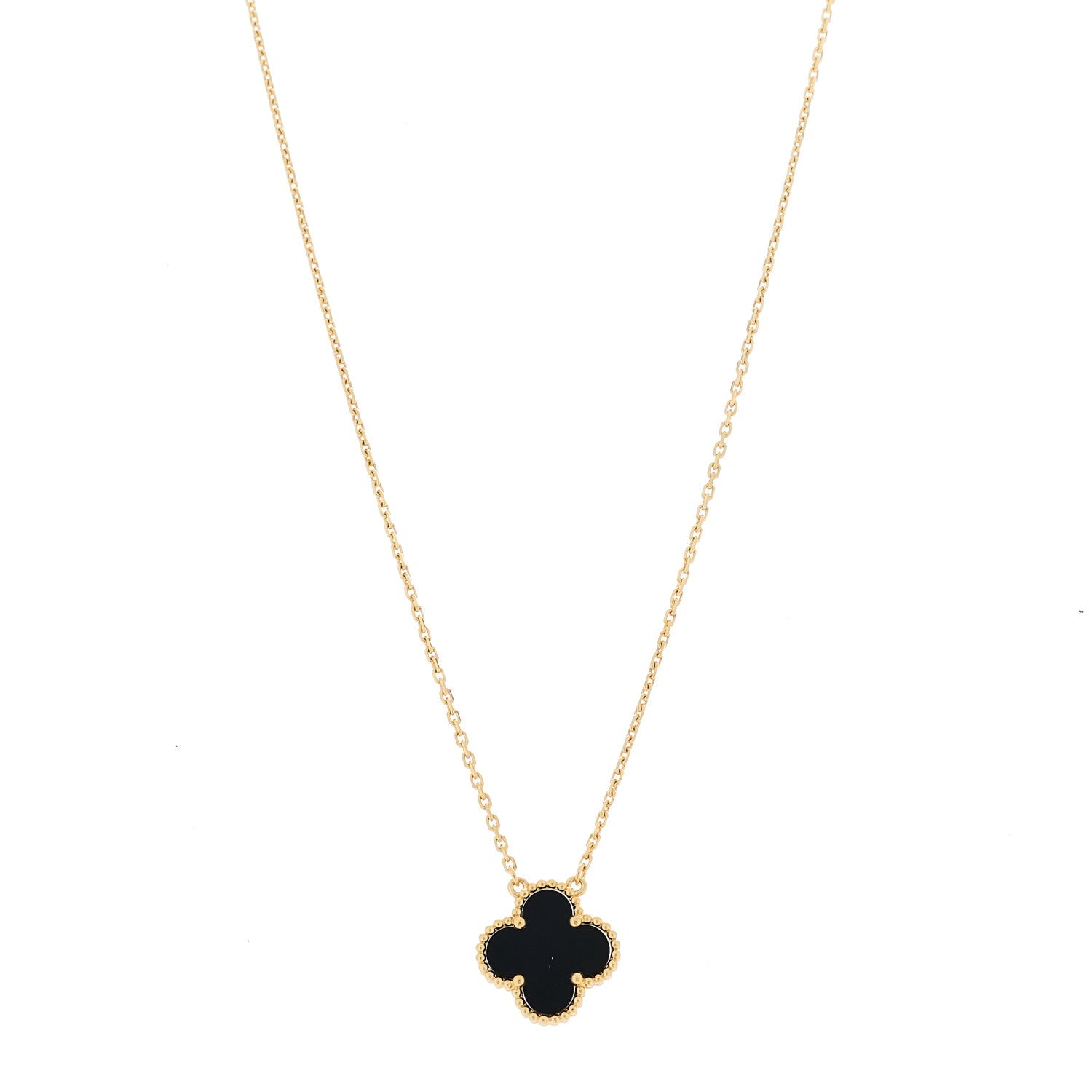 ヴァンクリーフ&アーペル ヴィンテージアルハンブラ ペンダントネックレス ブラックオニキス 18K イエローゴールド VAN CLEEF & ARPELS VINTAGE ALHAMBRA PENDANT NECKLACE BLACK ONYX 18K YELLOW GOLD