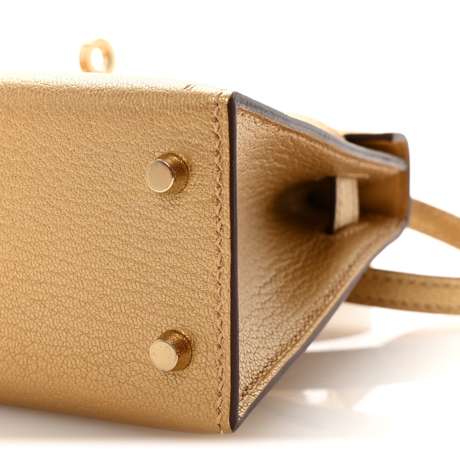 HERMES MINI KELLY 20 SELLIER DORE CHEVRE GOLD HARDWARE