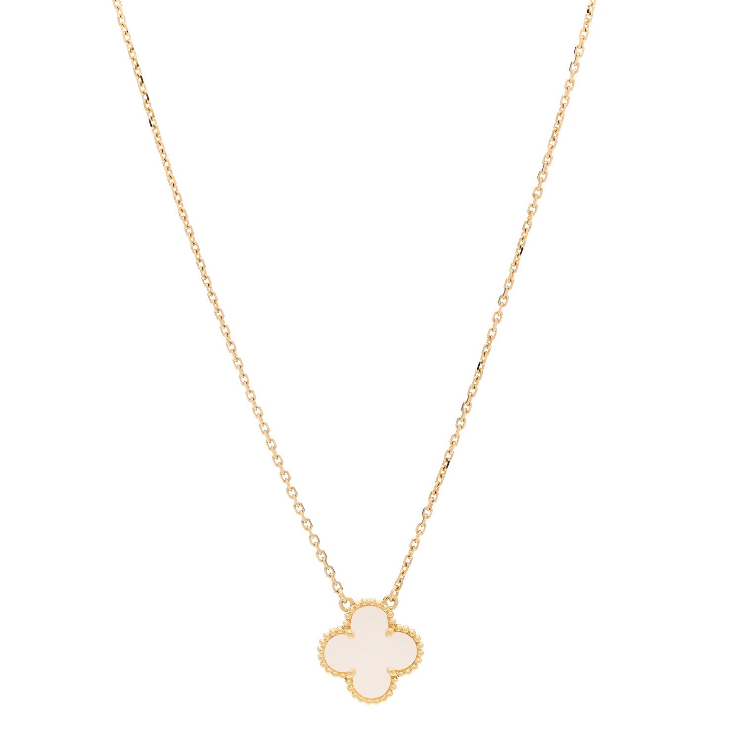 ヴァンクリーフ&アーペル ヴィンテージアルハンブラ ペンダントネックレス マザーオブパール 18K イエローゴールド VAN CLEEF & ARPELS VINTAGE ALHAMBRA PENDANT NECKLACE MOTHER OF PEARL 18K YELLOW GOLD