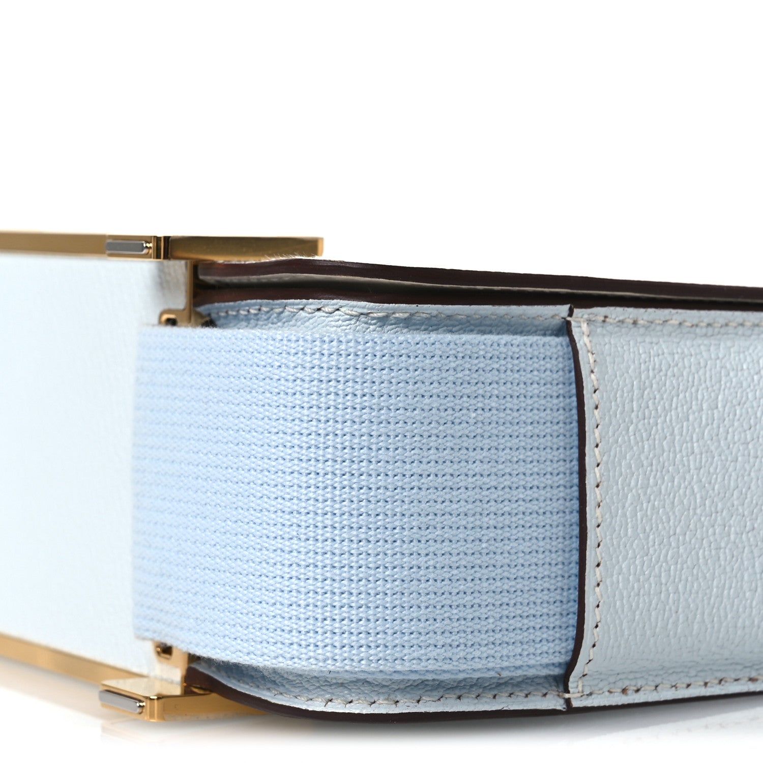 HERMES GETA VERSO BLEU BRUME NATA CHEVRE MYSORE GOLD HARDWARE