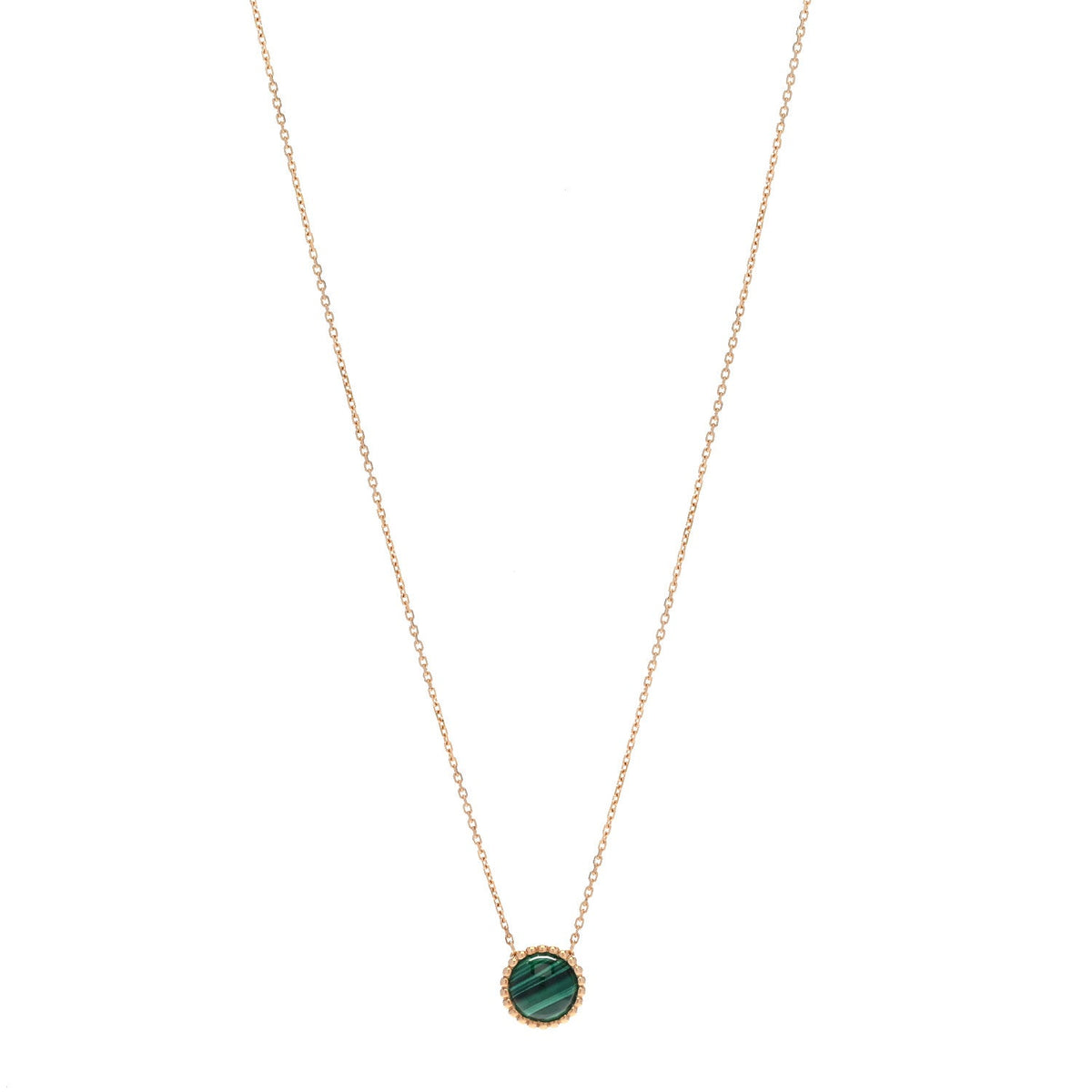 ヴァンクリーフ&アーペル ペルレ ペンダントネックレス マラカイト 18K イエローゴールド VAN CLEEF & ARPELS PERLÉE PENDANT NECKLACE MALACHITE 18K YELLOW GOLD