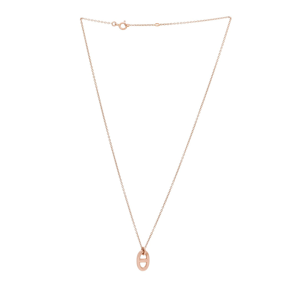 HERMES FARANDOLE PENDANT NECKLACE PM 18K ROSE GOLD