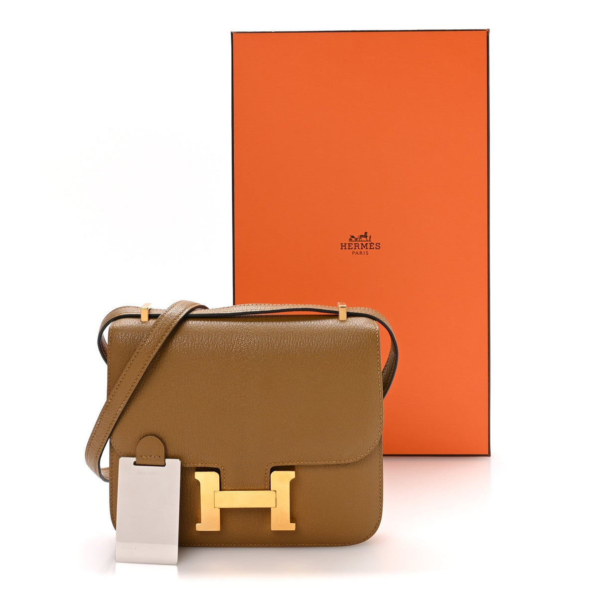 エルメス ミニコンスタンス 18 Kraft シェーブルミゾール ゴールド金具 HERMES MINI CONSTANCE 18 KRAFT CHEVRE MYSORE GOLD HARDWARE