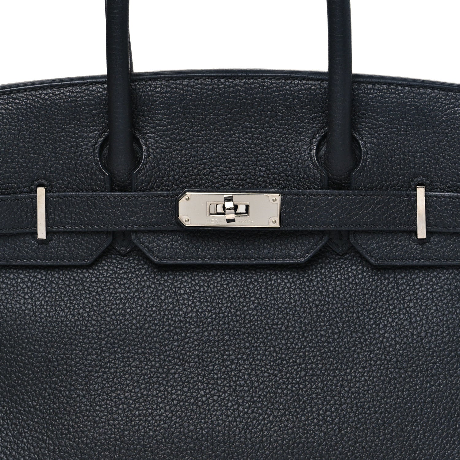 HERMES BIRKIN 30 BLACK TOGO SILVER HARDWARE