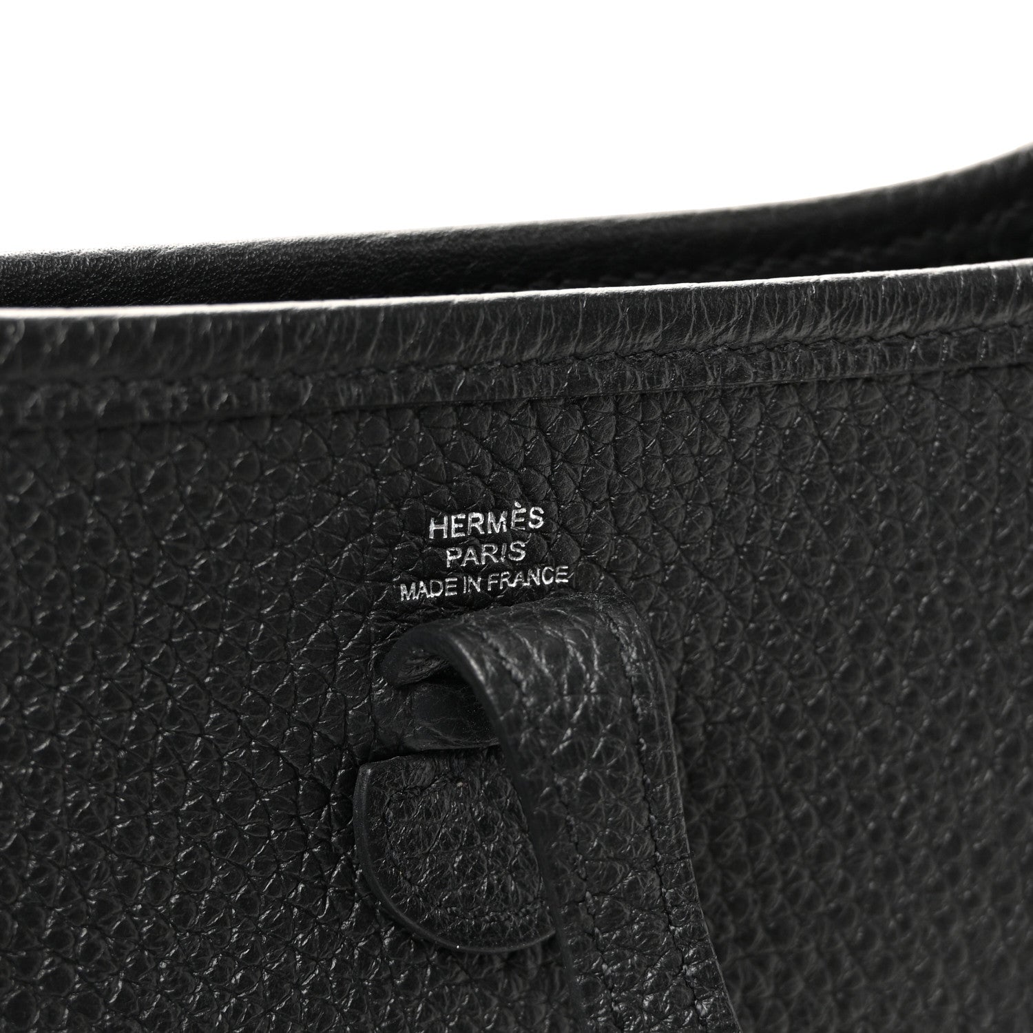 Hermès Mini Evelyne TPM Black Taurillon Clemence Silver Hardware
