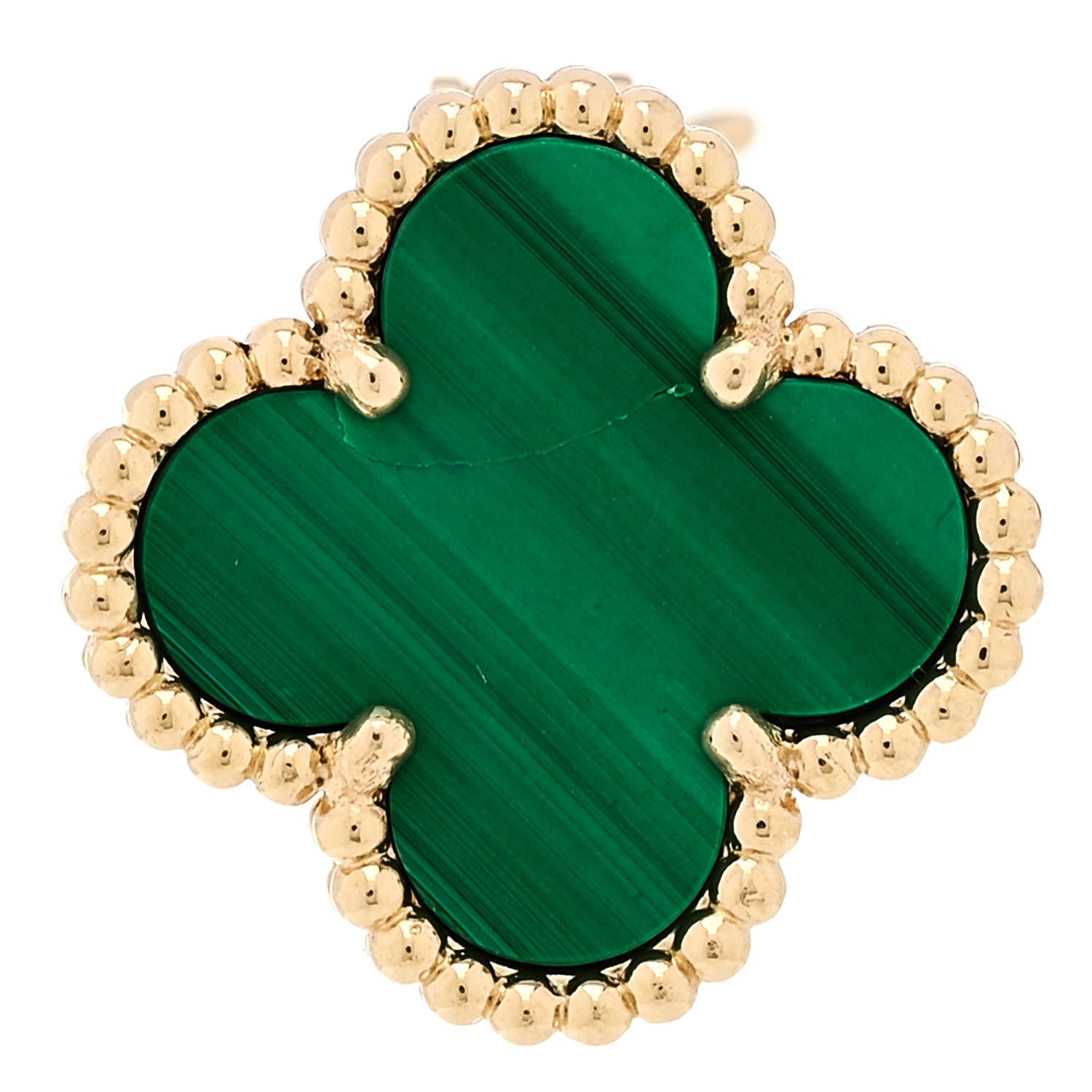 ヴァンクリーフ&アーペル ヴィンテージアルハンブラ ピアス マラカイト 18K イエローゴールド VAN CLEEF & ARPELS VINTAGE ALHAMBRA EARRINGS MALACHITE 18K YELLOW GOLD