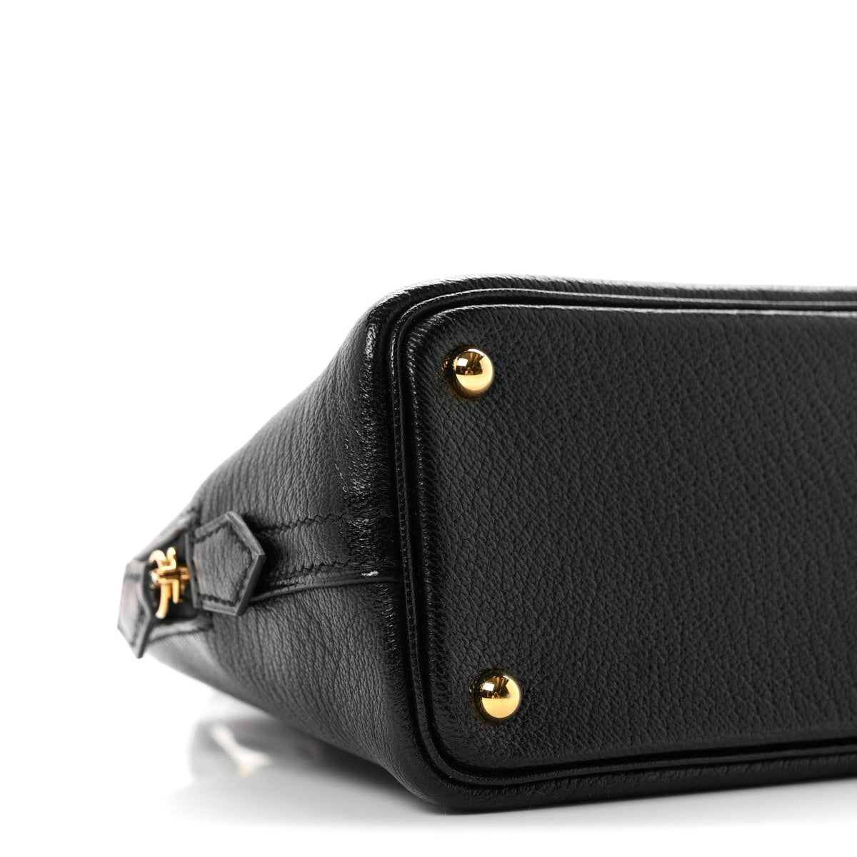 Hermès Mini Bolide 1923 Black Chèvre Mysore Gold Hardware