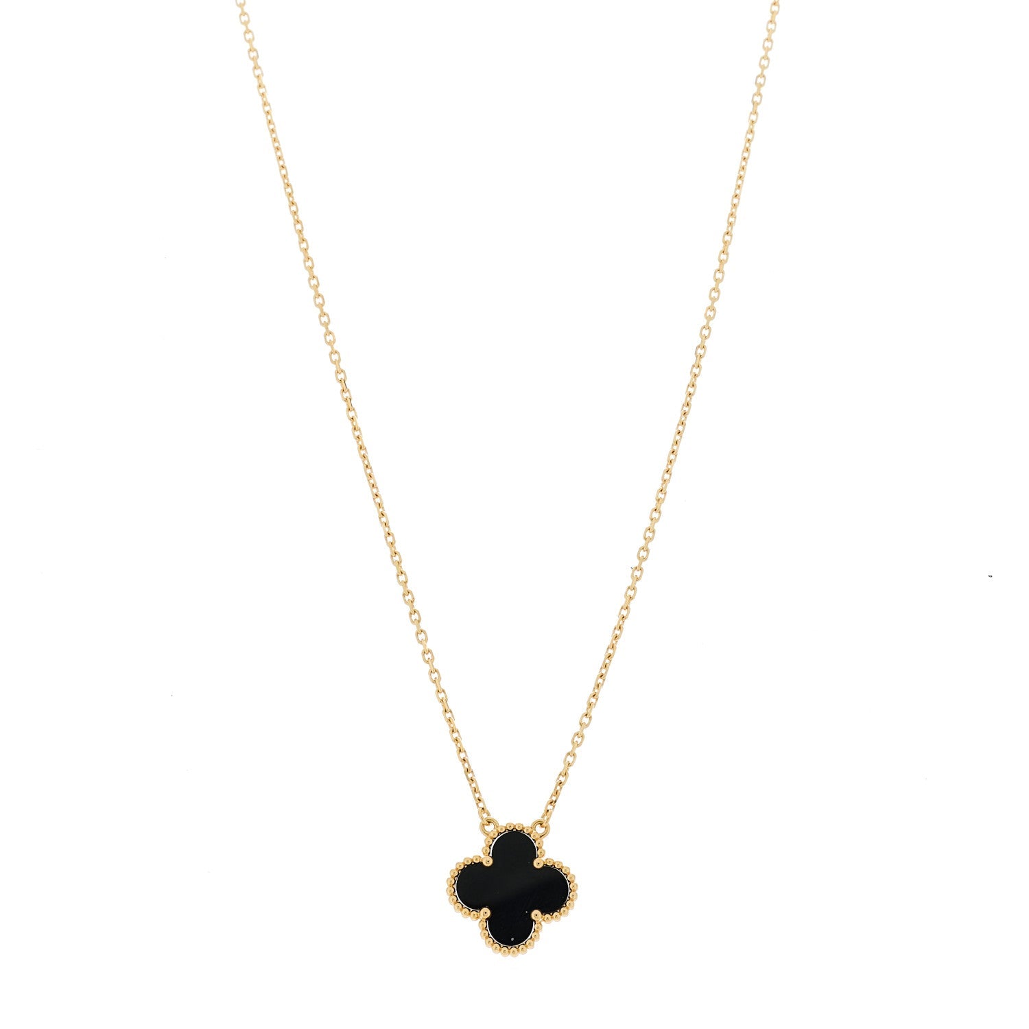 ヴァンクリーフ&アーペル ヴィンテージアルハンブラ ペンダントネックレス ブラックオニキス 18K イエローゴールド VAN CLEEF & ARPELS VINTAGE ALHAMBRA PENDANT NECKLACE BLACK ONYX 18K YELLOW GOLD