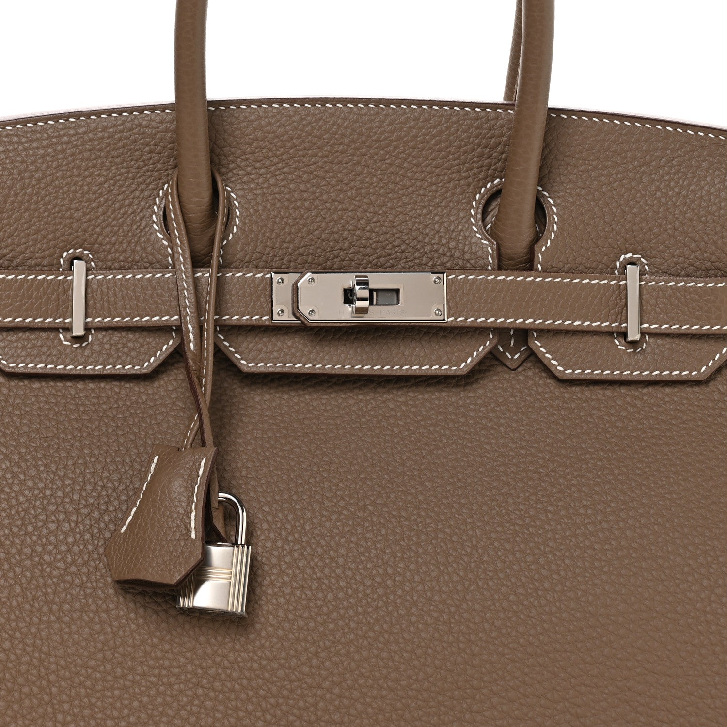 HERMES BIRKIN 30 ETOUPE TOGO SILVER HARDWARE
