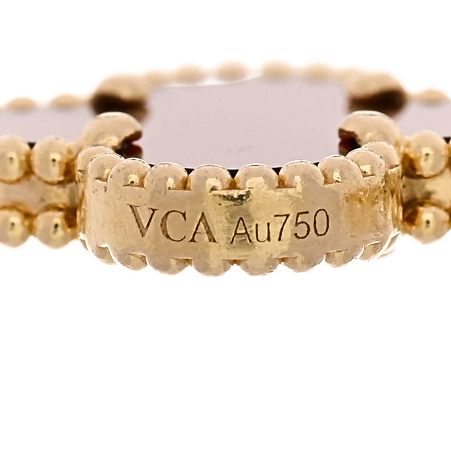 Van Cleef & Arpels 18K Yellow Gold Carnelian 5 Motif Vintage Alhambra Bracelet