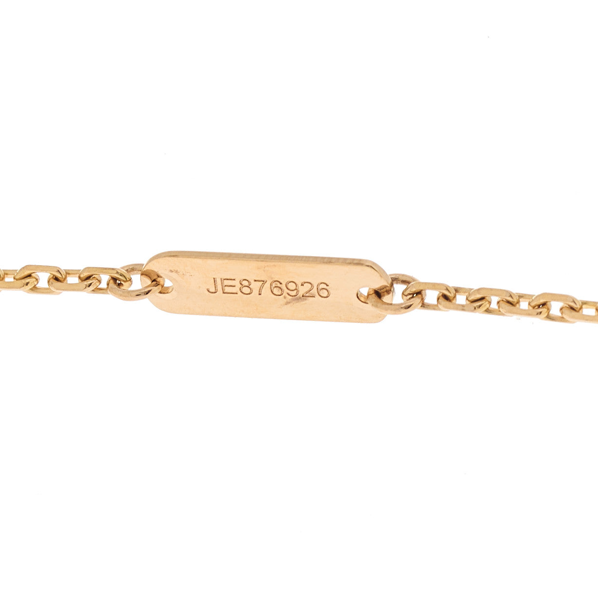 Van Cleef & Arpels 18K Rose Gold Diamond Bullseye Vintage Alhambra Pendant Necklace