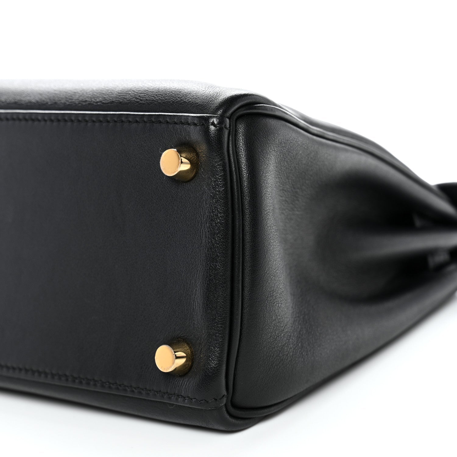 HERMES KELLY 25 RETOURNE BLACK SWIFT GOLD HARDWARE