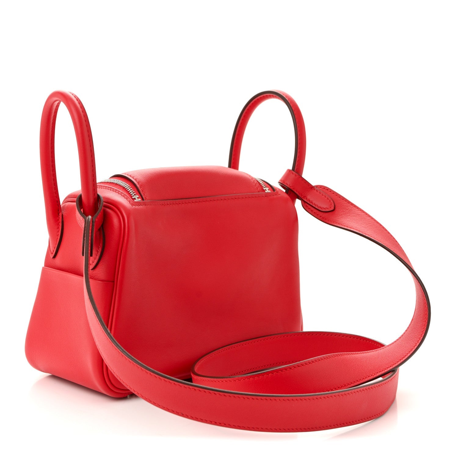 エルメス ミニリンディ 20 Rouge De Coeur スイフト シルバー金具 HERMES MINI LINDY 20 ROUGE DE COEUR SWIFT SILVER HARDWARE