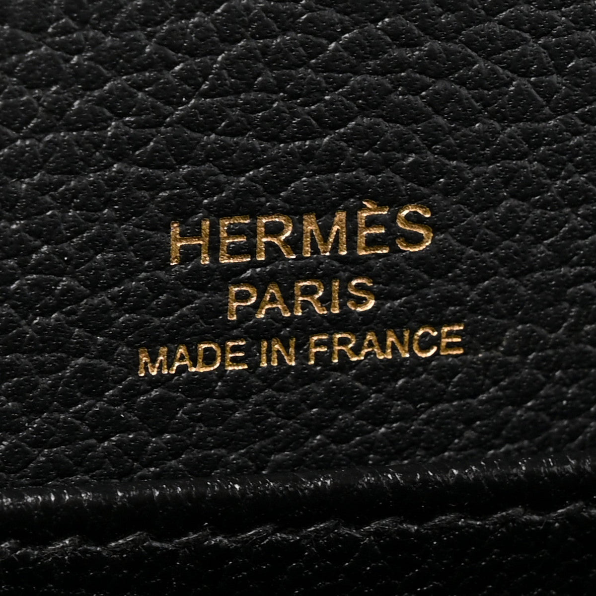 エルメス ミニルリ Black エバーグレイン ゴールド金具 HERMES ROULIS BLACK EVERGRAIN GOLD HARDWARE