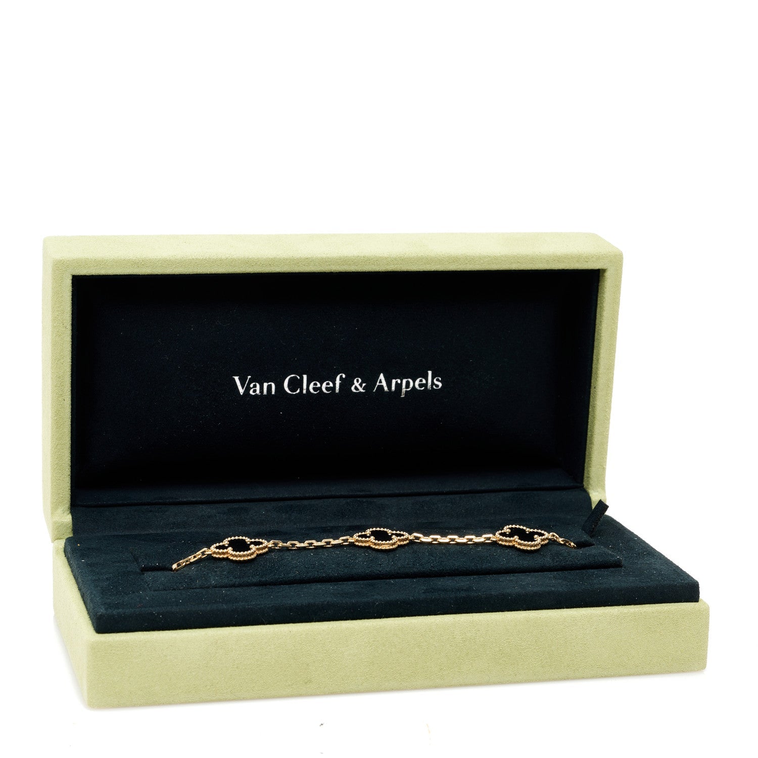ヴァンクリーフ&アーペル ヴィンテージアルハンブラ 5モチーフ ブレスレット ブラックオニキス 18K イエローゴールド VAN CLEEF & ARPELS VINTAGE ALHAMBRA 5 MOTIFS BRACELET BLACK ONYX 18K YELLOW GOLD