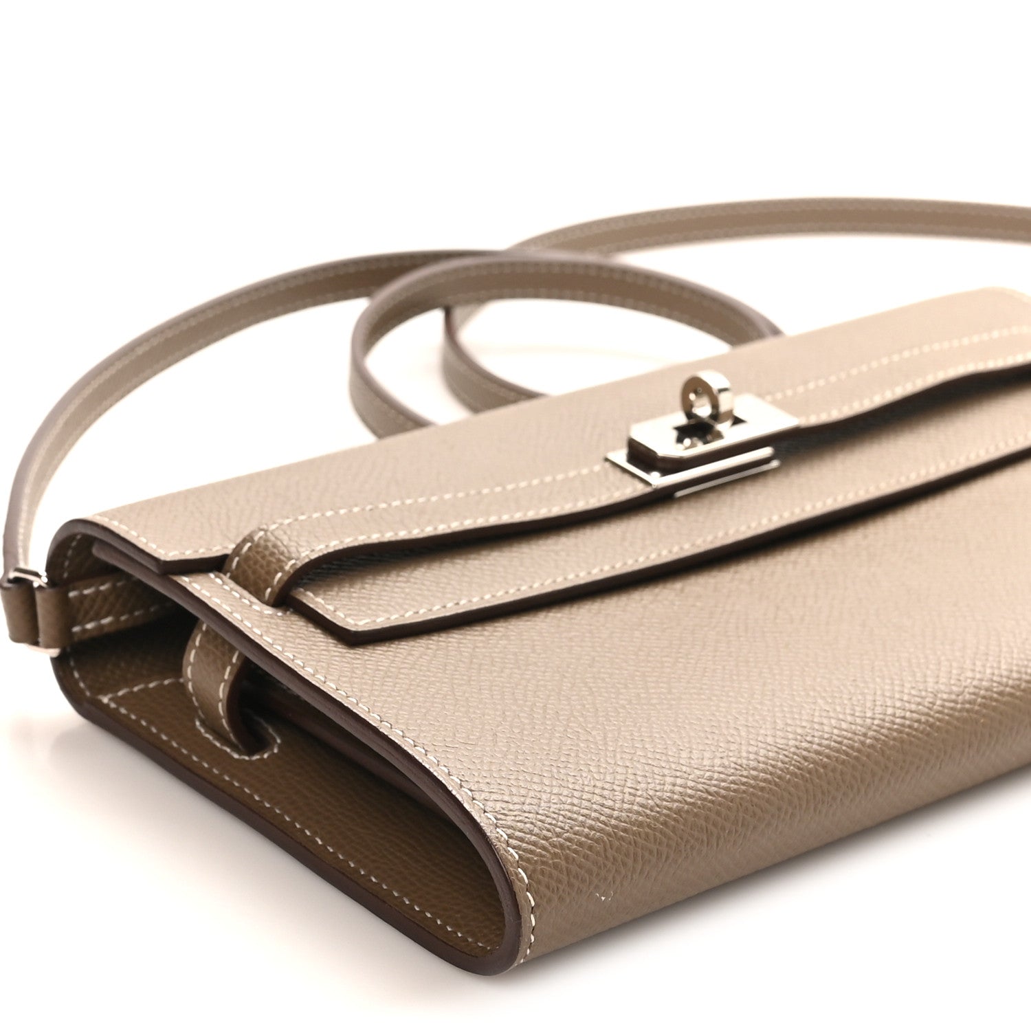エルメス ケリートゥーゴー 長財布 Etoupe エプソン シルバー金具 HERMES KELLY TO GO WALLET ETOUPE EPSOM SILVER HARDWARE