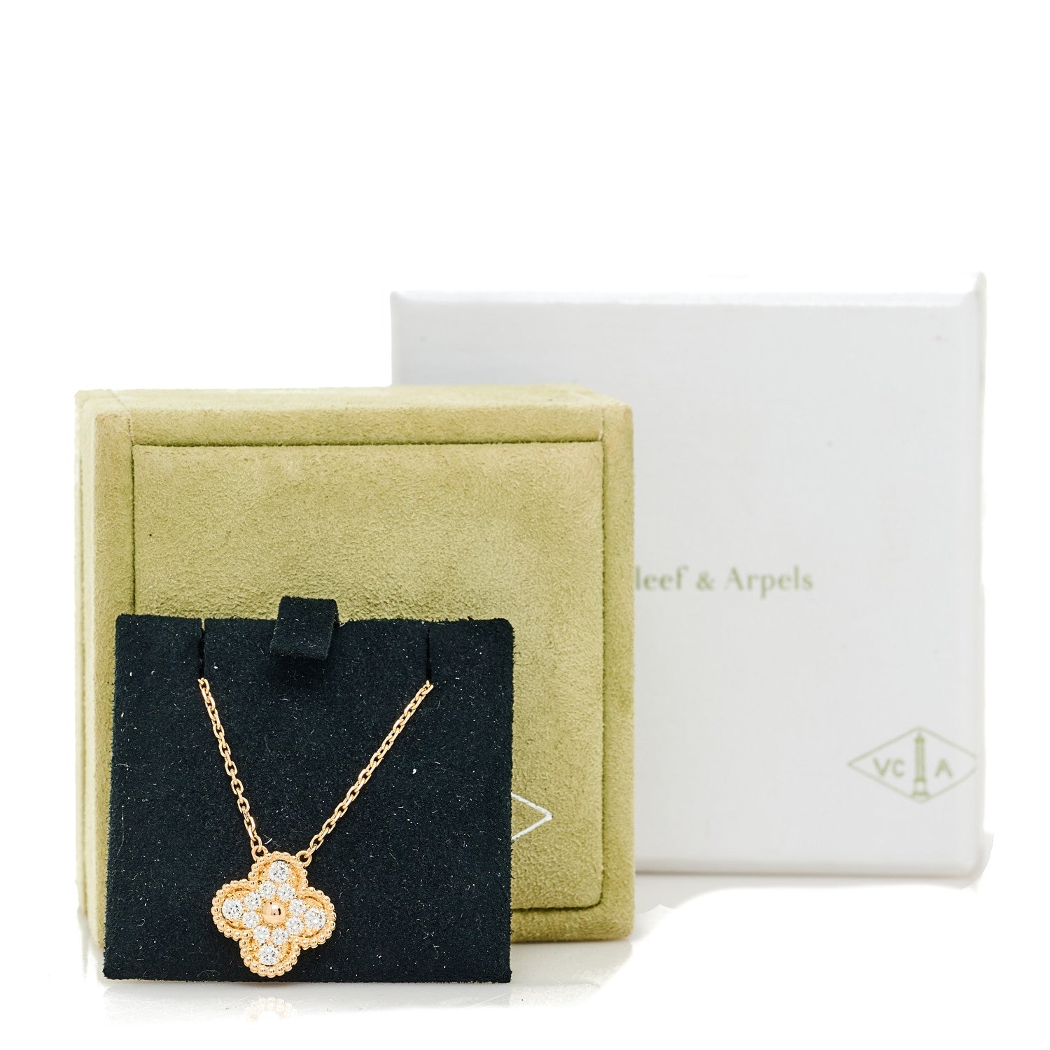 ヴァンクリーフ&アーペル ヴィンテージアルハンブラ ペンダントネックレス ダイヤモンド 18K ローズゴールド VAN CLEEF & ARPELS VINTAGE ALHAMBRA PENDANT NECKLACE DIAMOND 18K ROSE GOLD