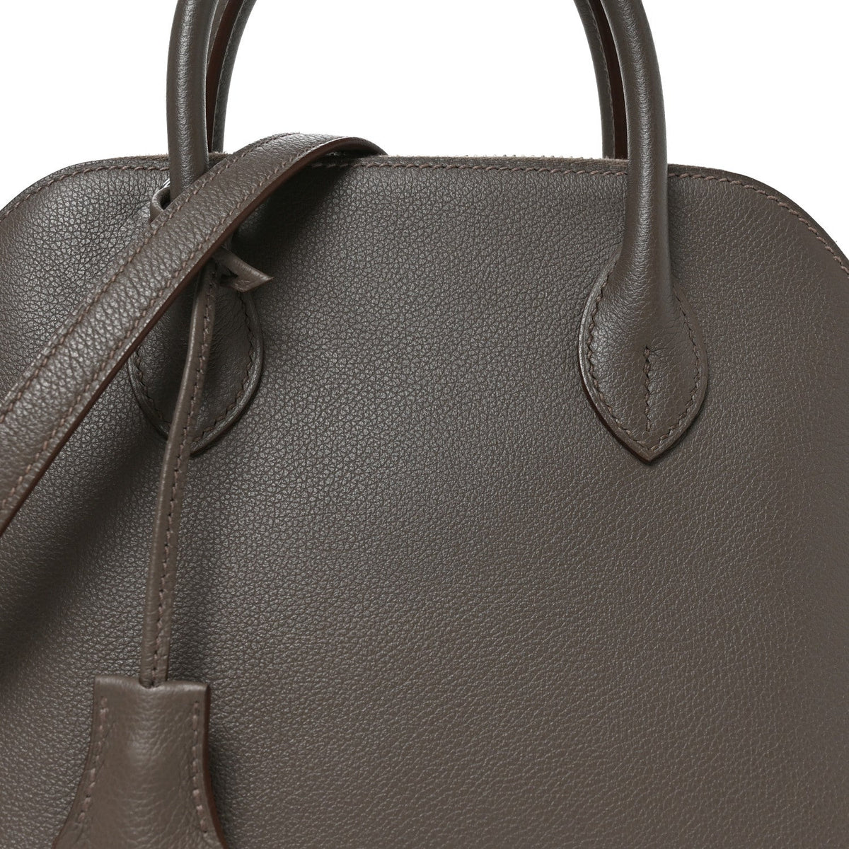Hermès Bolide 1923 25 Etain Evercolor Silver Hardware