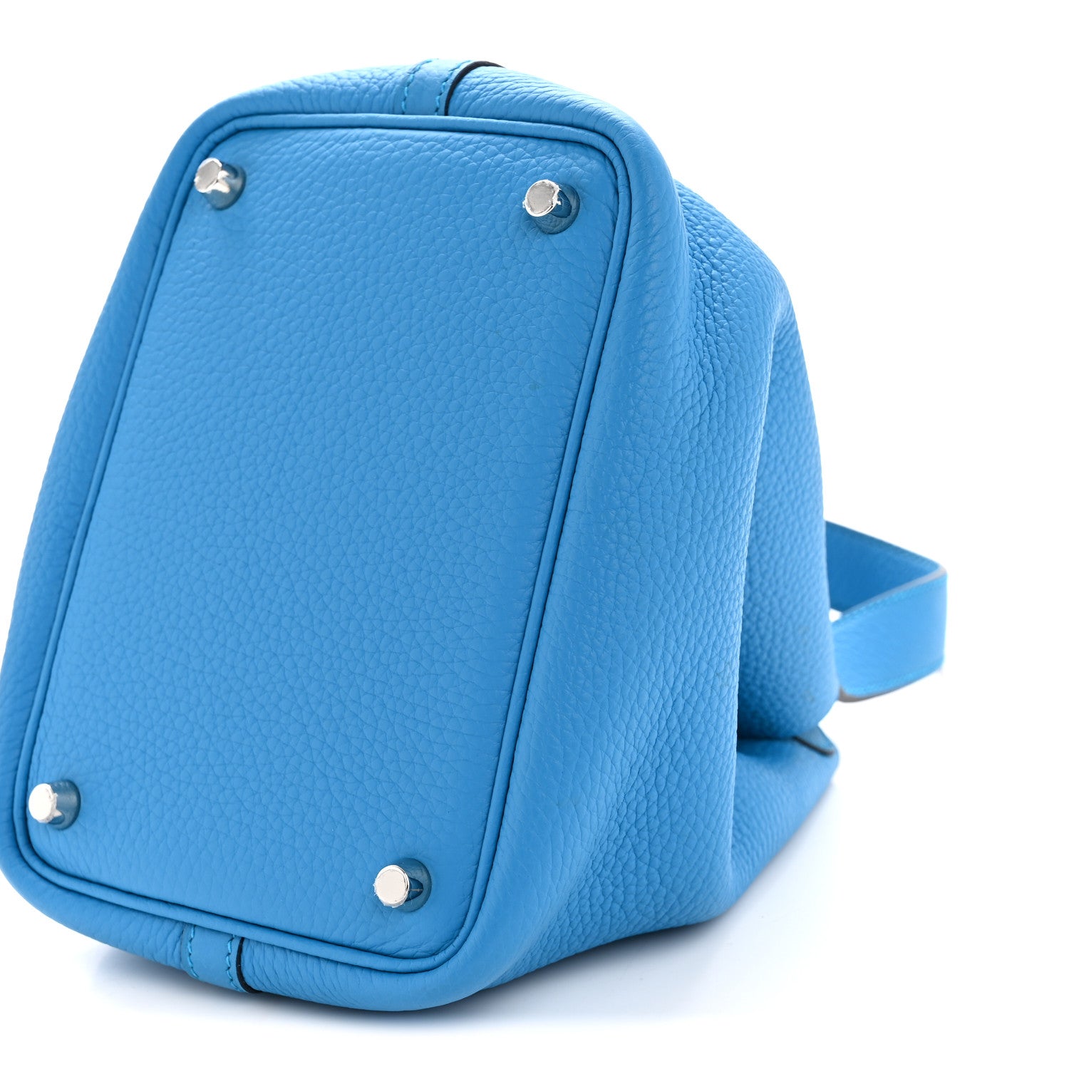 HERMES PICOTIN LOCK PM 18 BLEU ZANZIBAR TAURILLLON CLEMENCE SILVER HARDWARE