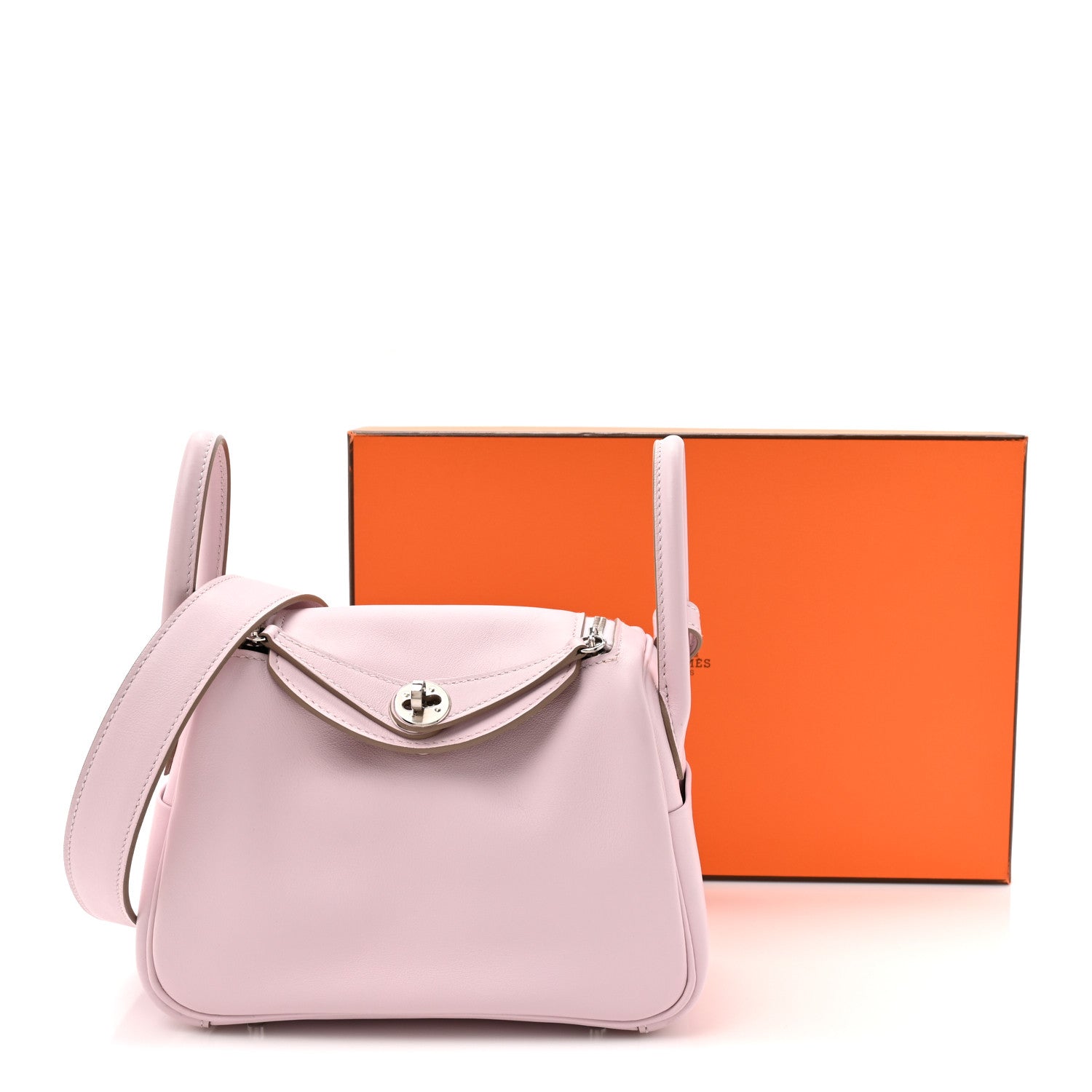 エルメス リンディ 20 ヴェルソ Mauve Pale Gold スイフト シルバー金具 HERMES LINDY 20 VERSO MAUVE PALE GOLD SWIFT SILVER HARDWARE