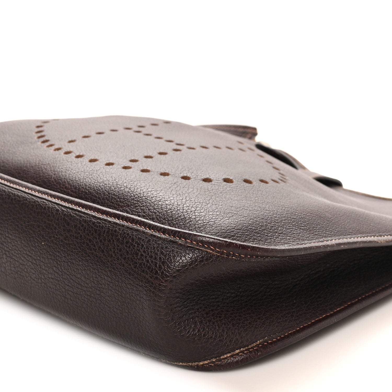 HERMES EVELYNE GM CHOCOLATE FJORD SILVER HARDWARE