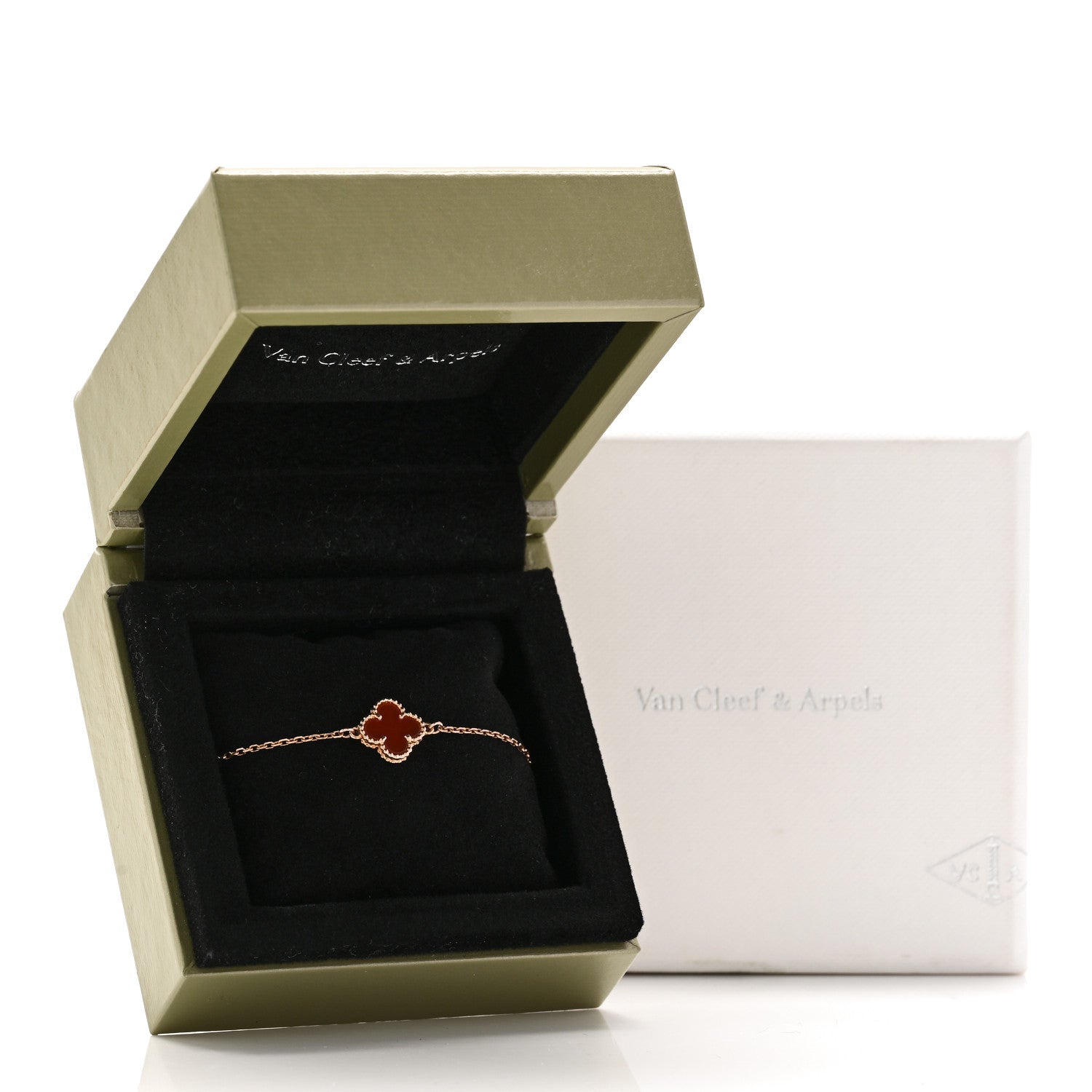 ヴァンクリーフ&アーペル スウィートアルハンブラ ブレスレット カーネリアン 18K ローズゴールド VAN CLEEF & ARPELS SWEET ALHAMBRA BRACELET CARNELIAN 18K ROSE GOLD