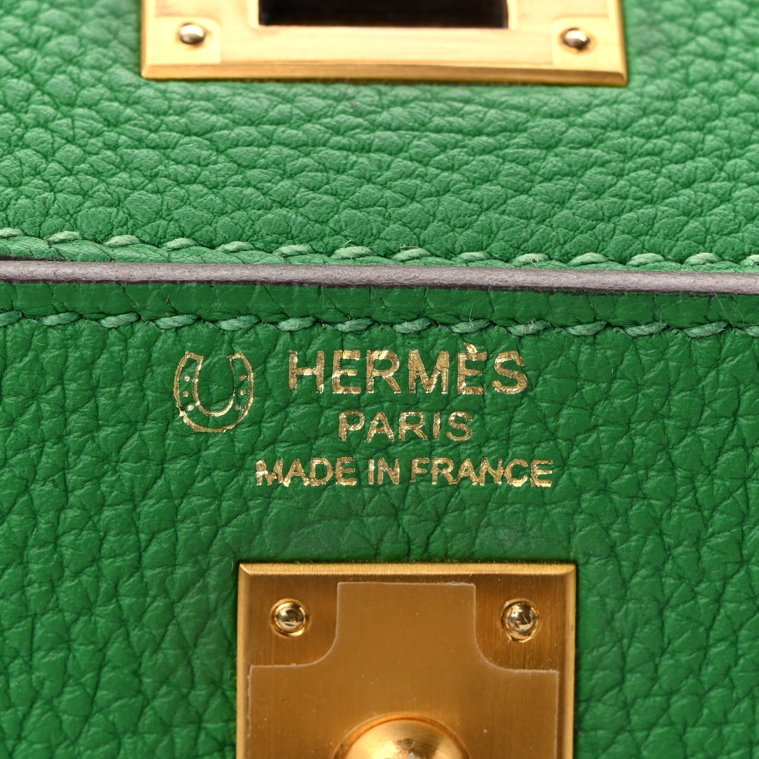 HERMES KELLY 25 HSS PERSONAL ORDER RETOURNE BAMBOU TRENCH TOGO BRUSHED GOLD HARDWARE