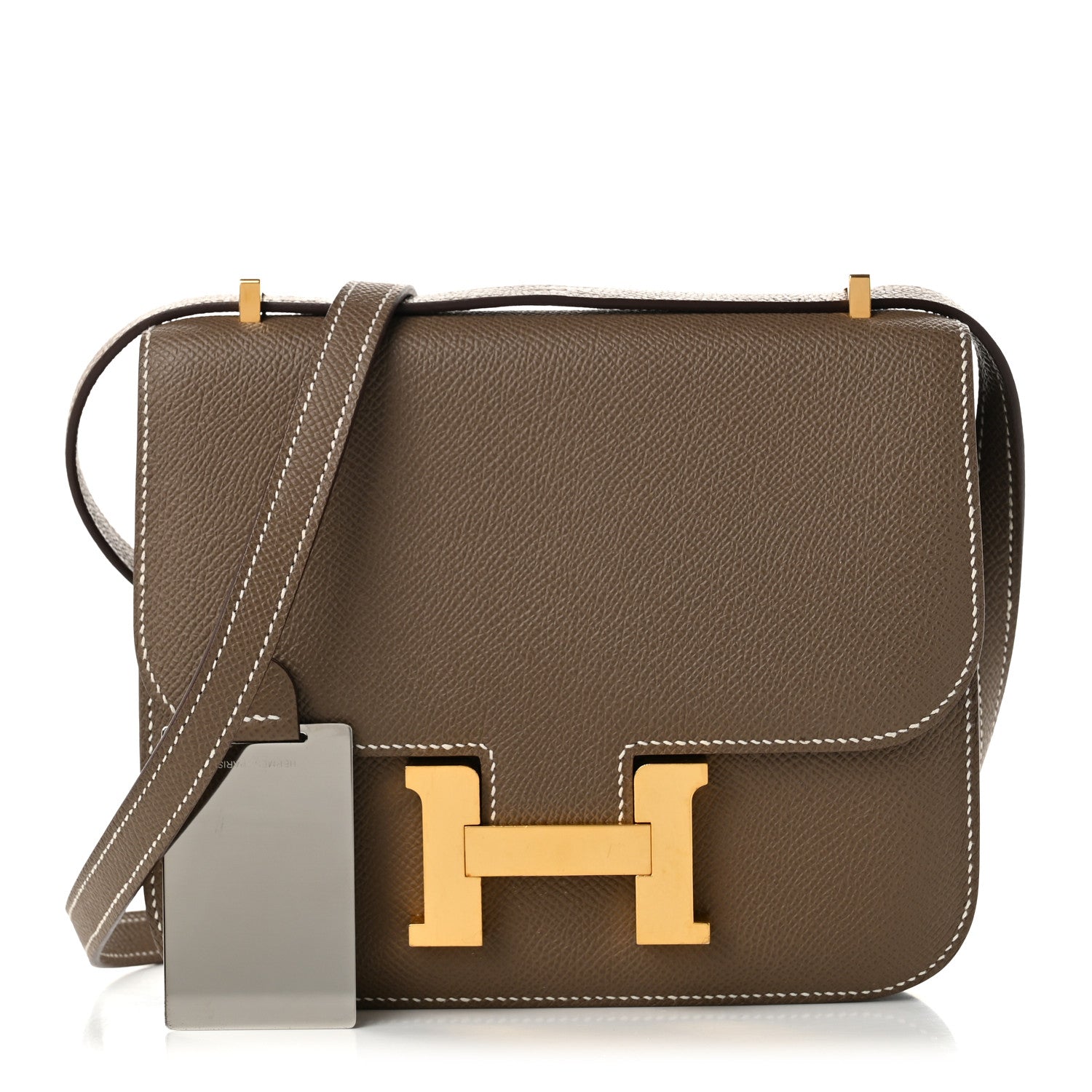 エルメス ミニコンスタンス 18 Etoupe エプソン ゴールド金具 HERMES MINI CONSTANCE 18 ETOUPE EPSOM GOLD HARDWARE