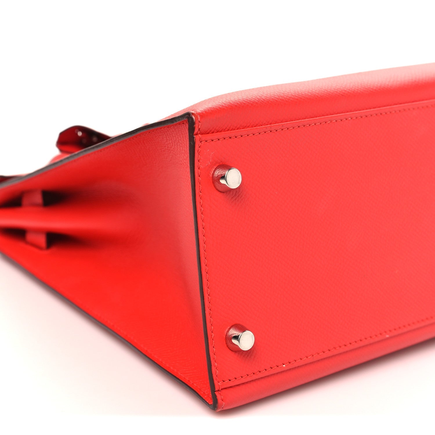 エルメス ケリー32 外縫い Rouge Casaque エプソン シルバー金具 HERMES KELLY32 SELLIER ROUGE CASAQUE EPSOM SILVER HARDWARE