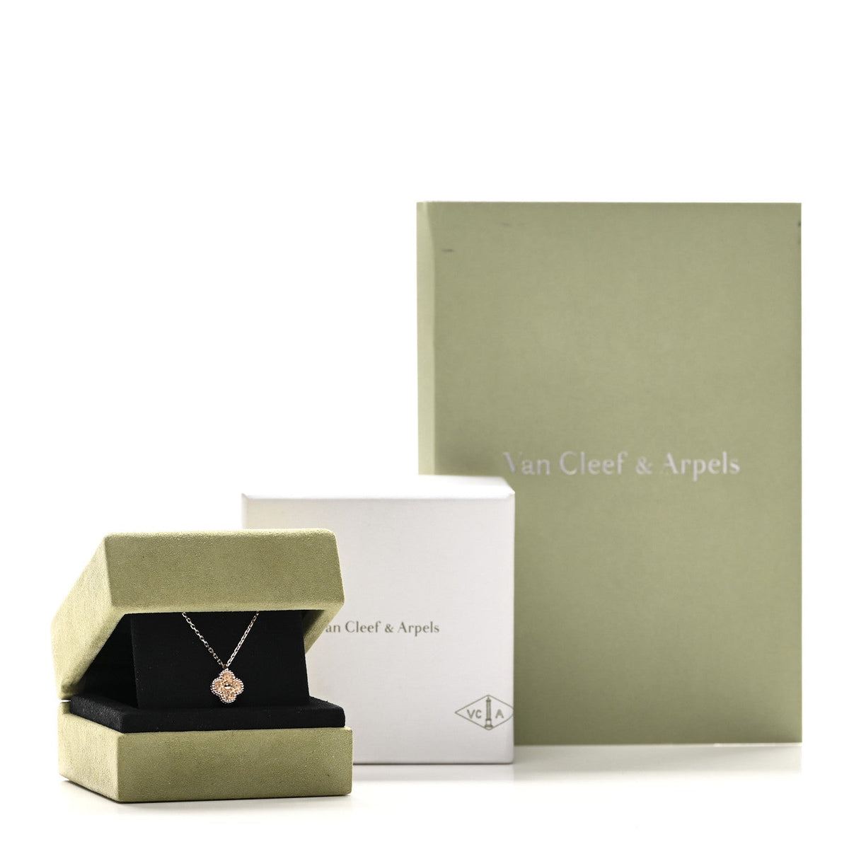 Van Cleef & Arpels Sweet Alhambra Pendant Necklace 18K Rose Gold