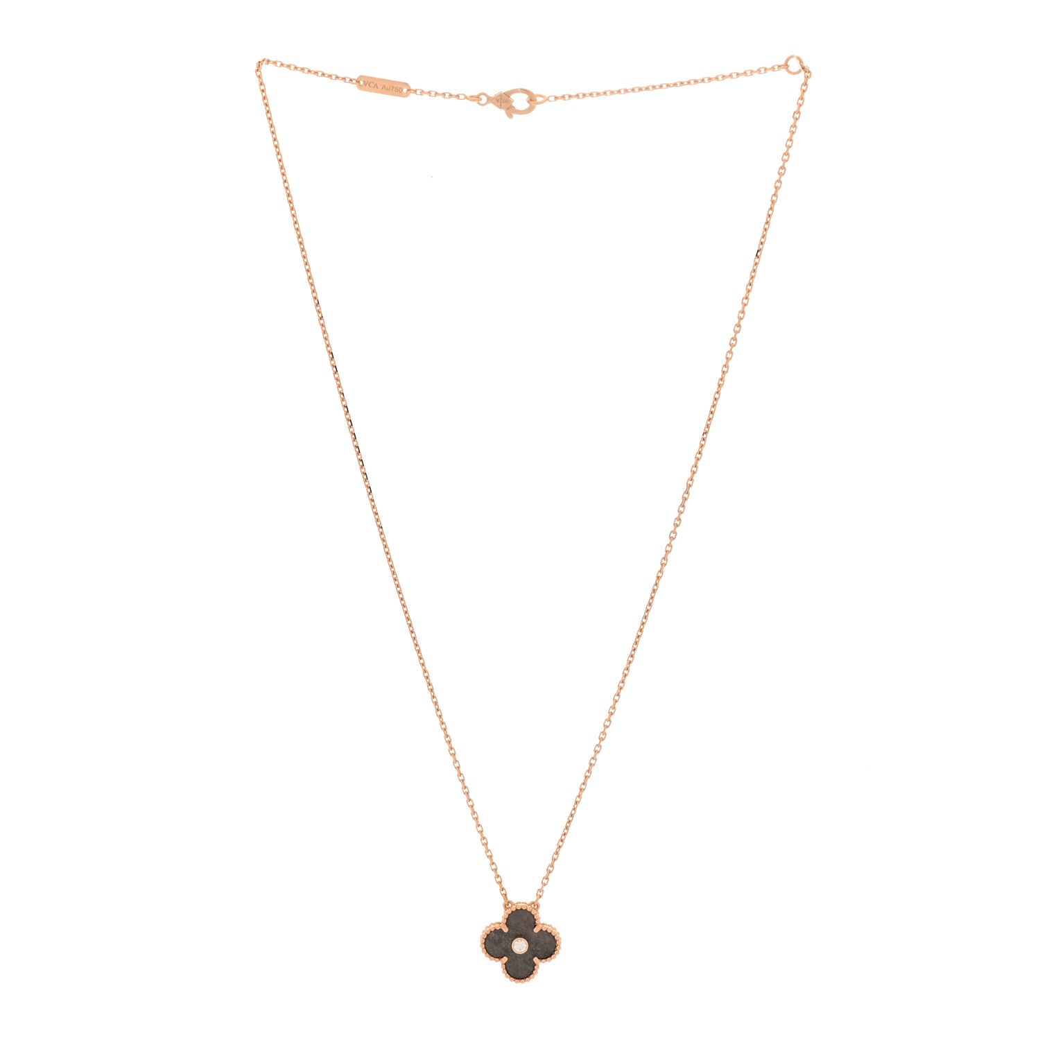 ヴァンクリーフ&アーペル ヴィンテージアルハンブラ ペンダントネックレス ダイヤモンド 18K ローズゴールド VAN CLEEF & ARPELS VINTAGE ALHAMBRA PENDANT NECKLACE DIAMOND 18K ROSE GOLD