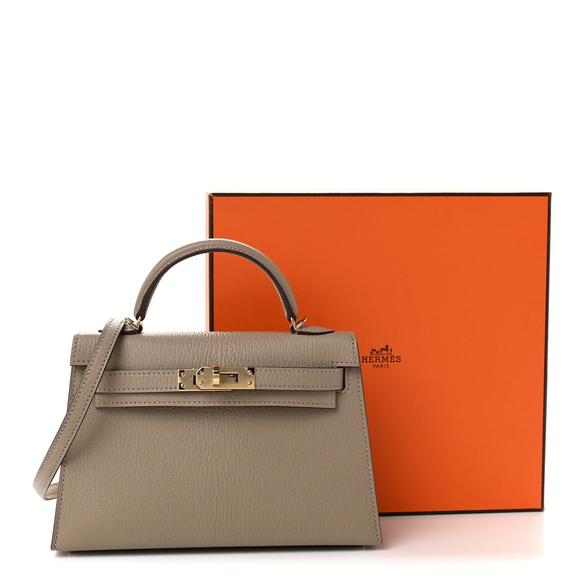 Hermes Mini Kelly 20 HSS Personal Order Sellier Gris Tourterelle Rose Mexico Chevre Mysore Permabrass Hardware