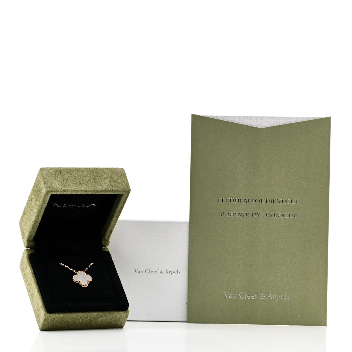 Van Cleef & Arpels Vintage Alhambra Pendant Necklace Mother of Pearl 18K Yellow Gold