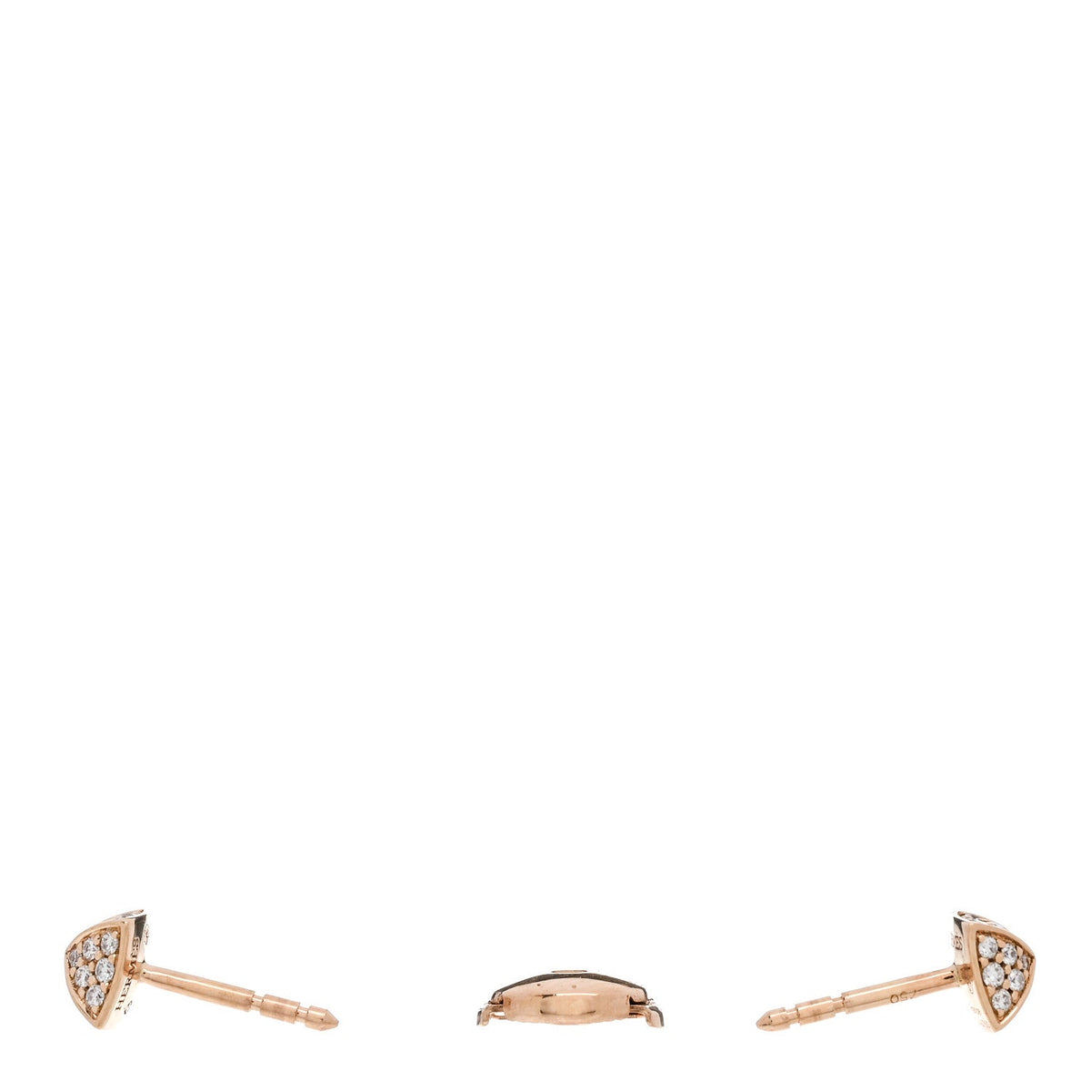 エルメス クルードゥH ピアス 18K ローズゴールド ダイヤモンド HERMES Clou d'H EARRINGS 18K ROSE GOLD DIAMOND