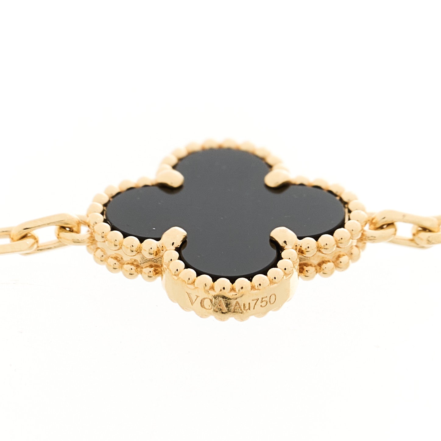 ヴァンクリーフ&アーペル ヴィンテージアルハンブラ 5モチーフ ブレスレット ブラックオニキス 18K イエローゴールド VAN CLEEF & ARPELS VINTAGE ALHAMBRA 5 MOTIFS BRACELET BLACK ONYX 18K YELLOW GOLD