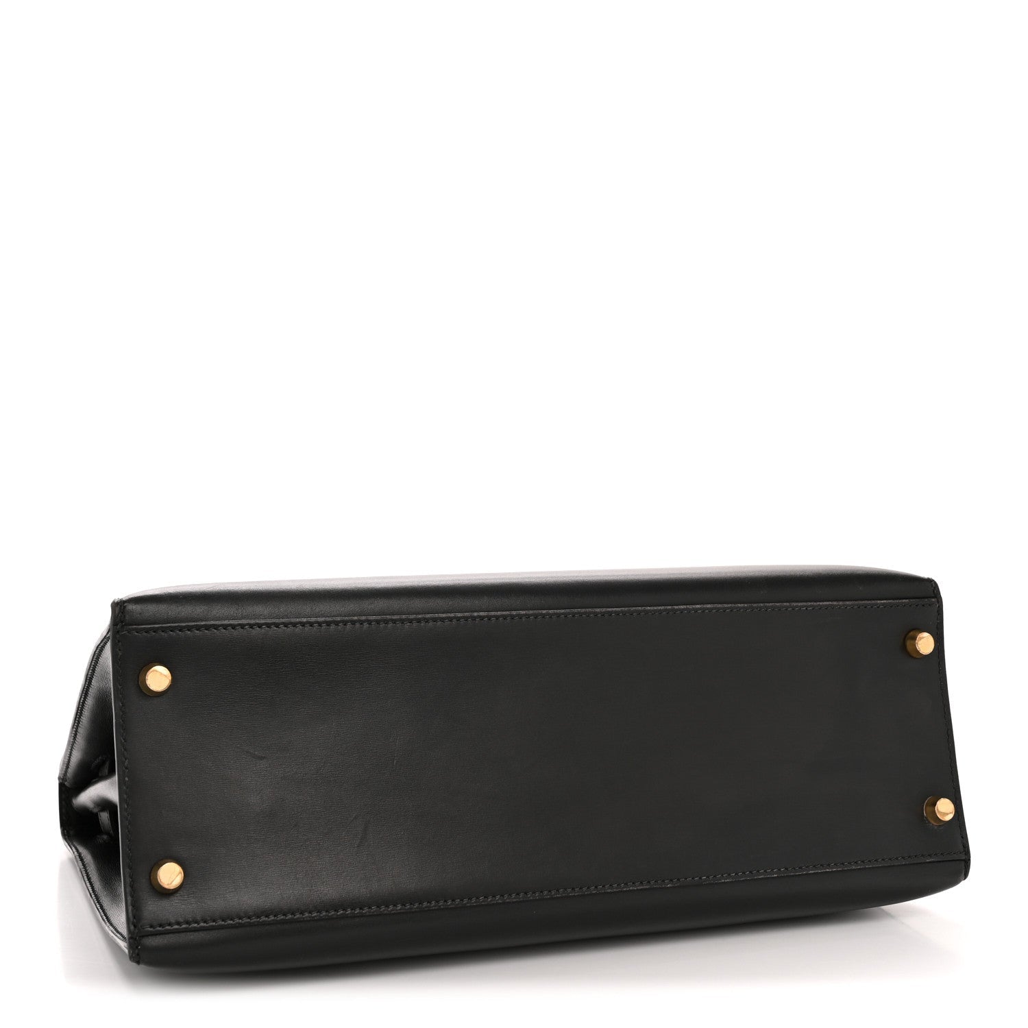 HERMES KELLY 32 SELLIER BLACK SOMBRERO GOLD HARDWARE