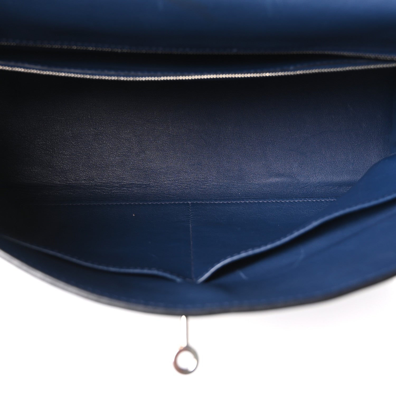 HERMES KELLY 35 BLEU DE PRUSSE SWIFT SILVER HARDWARE