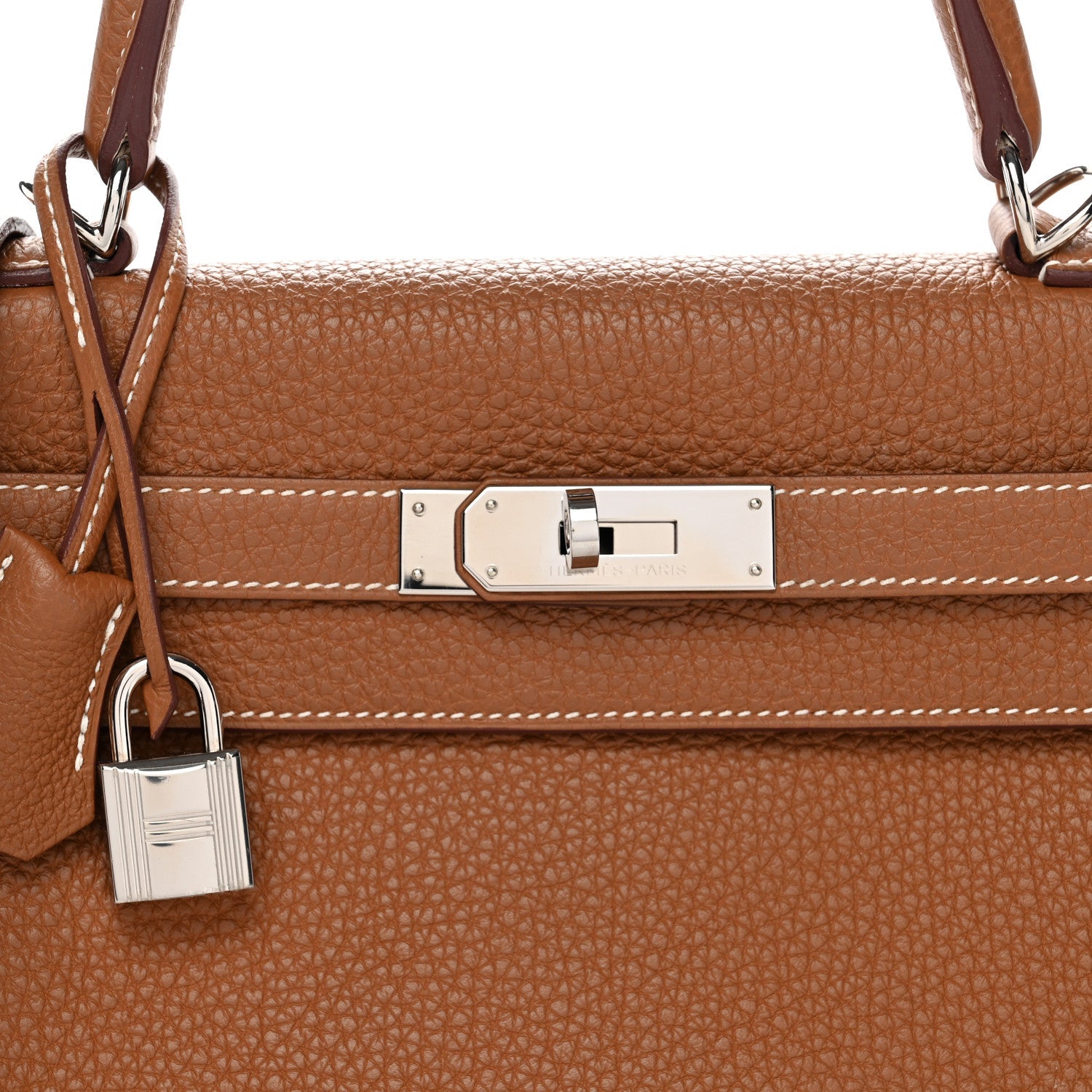HERMES KELLY 28 RETOURNE GOLD TOGO SILVER HARDWARE