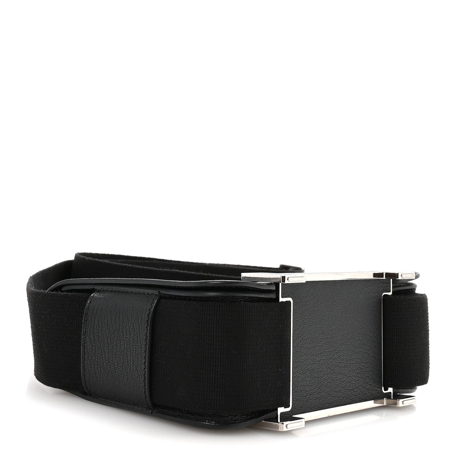 HERMES GETA BLACK CHEVRE MYSORE SILVER HARDWARE