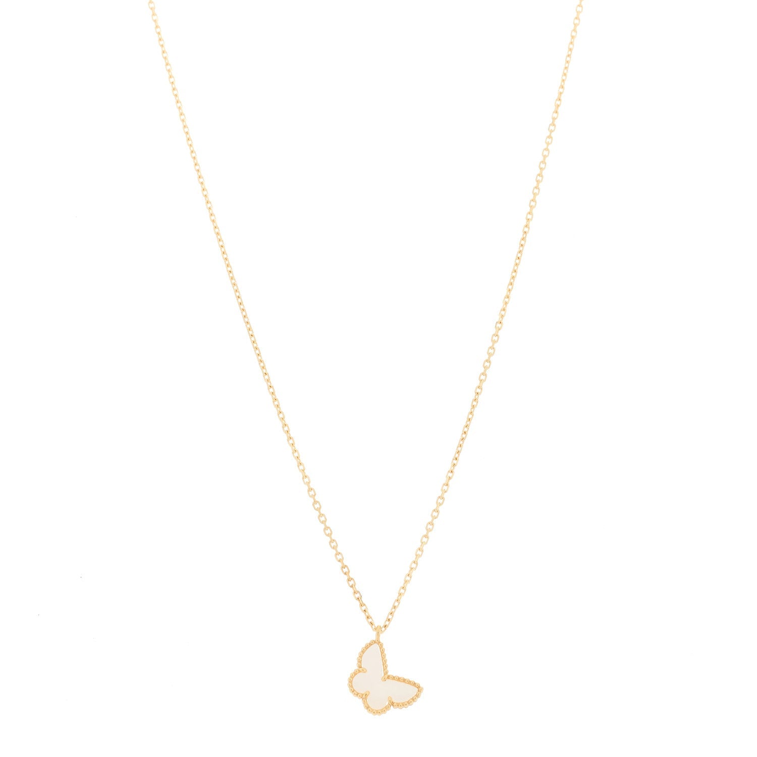 ヴァンクリーフ&アーペル スウィートアルハンブラ ペンダントネックレス マザーオブパール 18K イエローゴールド VAN CLEEF & ARPELS SWEET ALHAMBRA PENDANT NECKLACE MOTHER OF PEARL 18K YELLOW GOLD