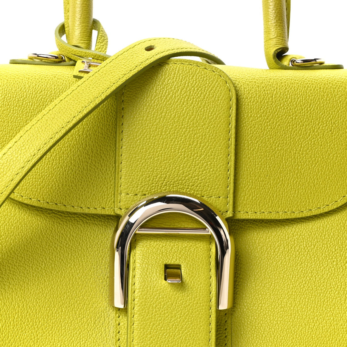 デルヴォー ブリヨン ミニ ショルダーバッグ Lime グレインドロデオカーフスキン シルバー金具 DELVAUX BRILLANT MINI SHOULDER BAG LIME GRAINED RODEO CALFSKIN SILVER HARDWARE