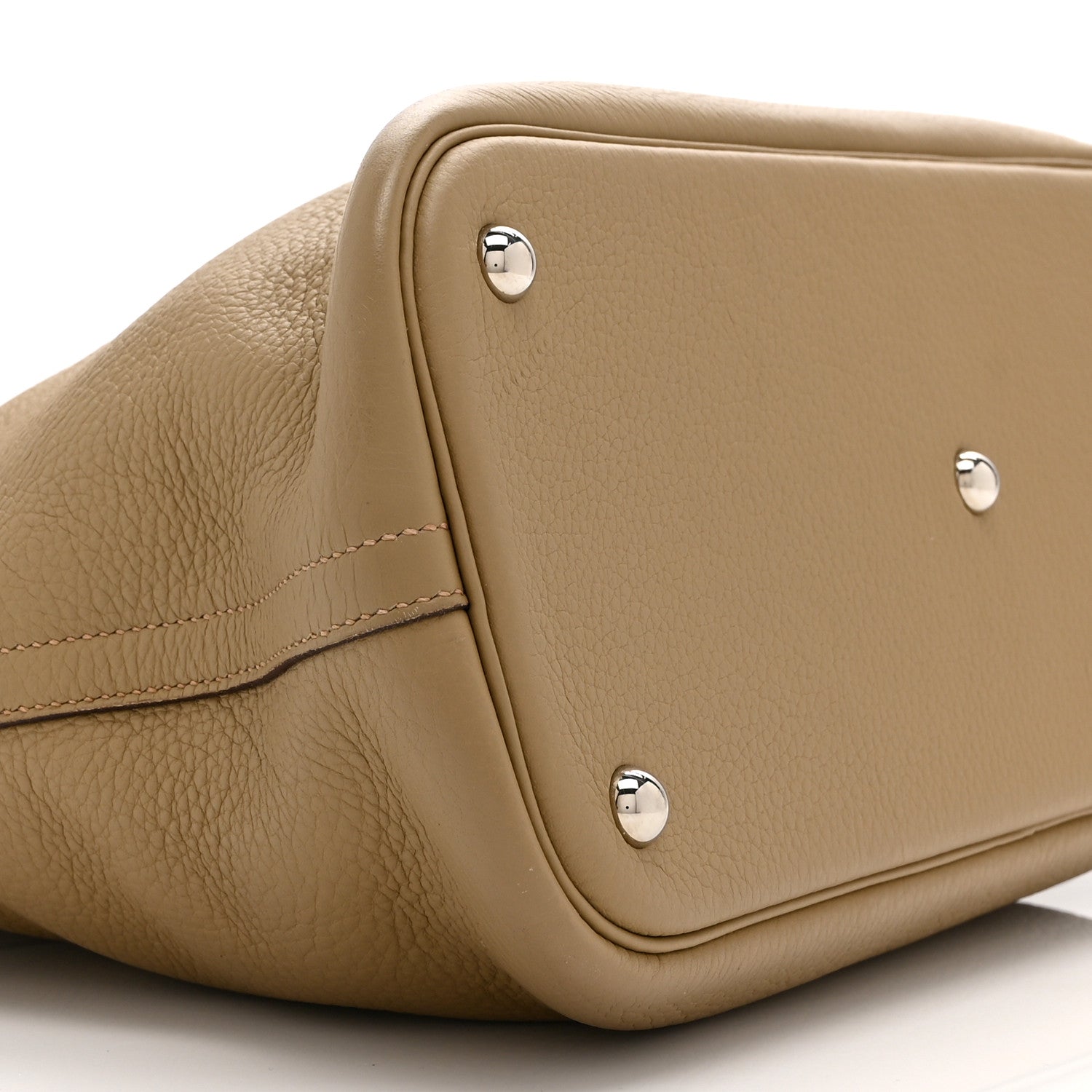 HERMES BOLIDE 35 BISCUIT TAURILLON CLEMENCE SILVER HARDWARE